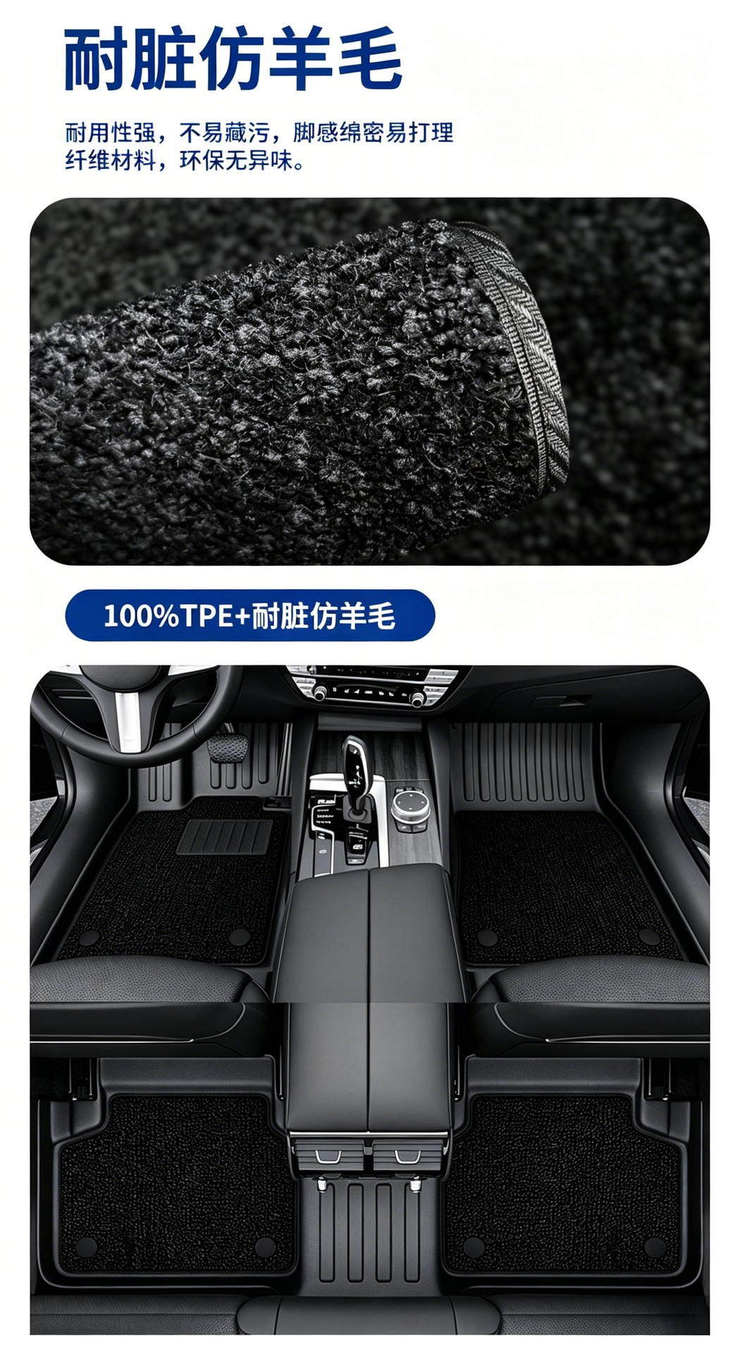 Suitable for Toyota Camry Rav4 Corolla Rav4 Plus Frontlander Platinum 3X Sienna Tpe Car Floor Mats