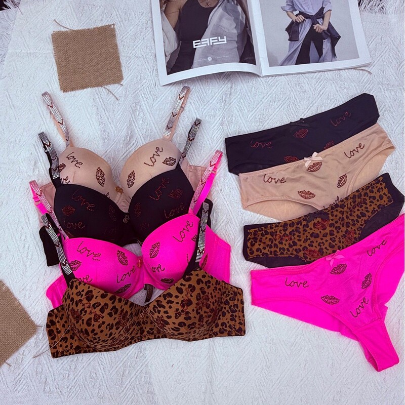 Vsvictorya Victoria's Secret S-Type Secret Shiny Rhinestone Bra Underwear Set Factory Thin Bra Push-Up Sexy