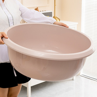 Laundry Basin Household Extra Large Plastic Basin Wash Basin Foot Wash Basin Thickened Deepening Children's Baby Bathing Competition
