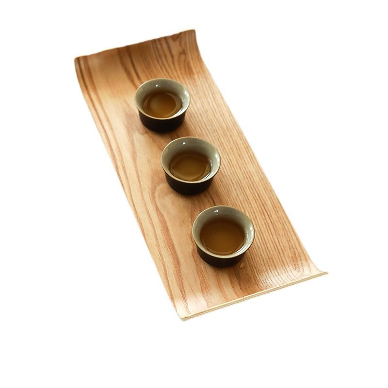 bandeja de madera simple bandeja en forma de U bandeja de pan bandeja de madera doméstica japonesa bandeja de té bandeja de té