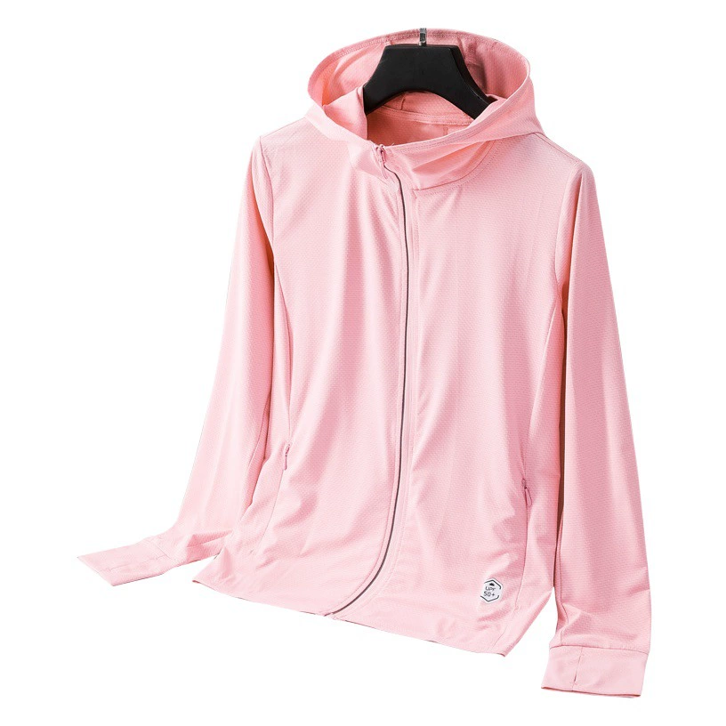 Солнцезащитная одежда UPF50, женская летняя тонкая трикотажная Мужская дышащая спортивная куртка для бега с длинным рукавом из ледяного шелка с защитой от ультрафиолета