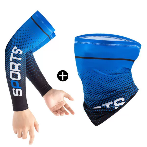 Sunscreen Ice Sleeves Men's Summer Ice Silk Sleeves Riding Fishing Sleeves Women's Printed Arm Cover Mask Ice Sleeves Wholesale