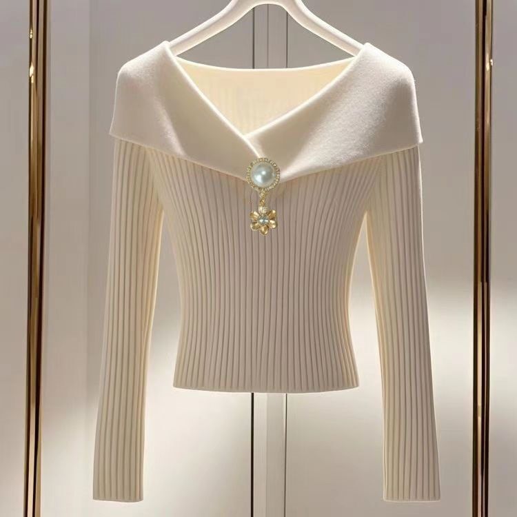 Bargain Find~ New Korean Chic 2025 Autumn/Winter Stylish Warm Inner Knit Sweater Top for Women