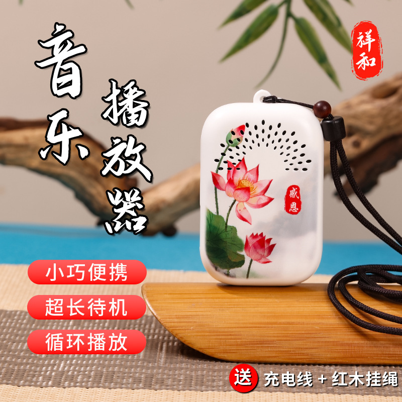 Mini Portable Music Player with Card Slot, Loop Playback, Singing Machine, Easy-To-Use Player for the Elderly