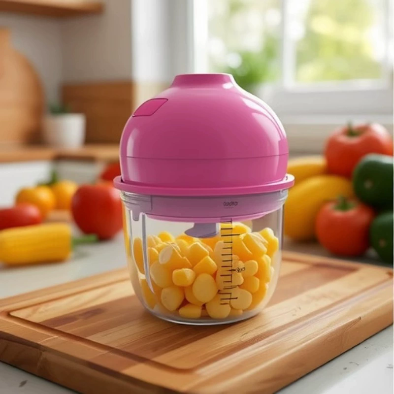 2025 новый портативный электрический измельчитель чеснока с тремя и шестью лезвиями, измельчитель чеснока, бытовая машина для приготовления чесночной пасты, машина для приготовления пищевых добавок из чесночной пасты