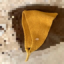 韩系ins复古针织套头帽女秋冬纯色百搭包头巾多功能外搭披肩围脖