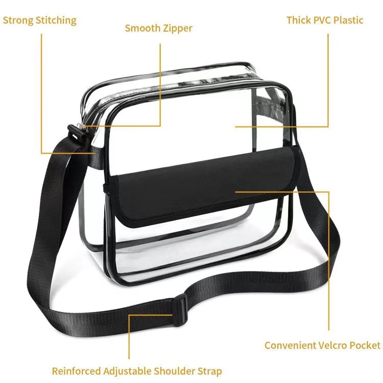 Amazon caliente transparente de PVC hombro mochila bolsa de viaje bolsa de playa bolsa deportiva de gran capacidad