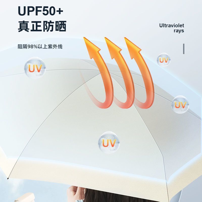 パラソル、紫外線防止、女性用晴雨兼用ミニコンパクトポータブルポケット傘、超軽量日焼け止め 50% off フラット傘|undefined