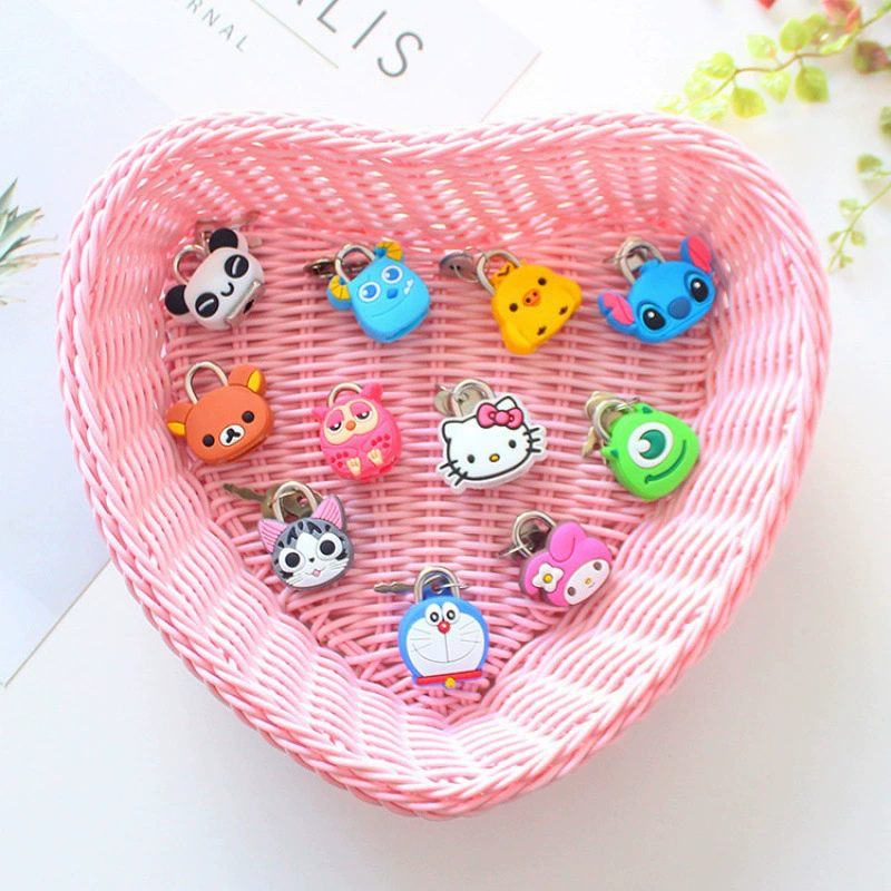 Замок для ящика, маленький замок, металлический маленький замок с рисунком, студенческое общежитие, мультяшный чемодан, замок для спортзала, гардероба