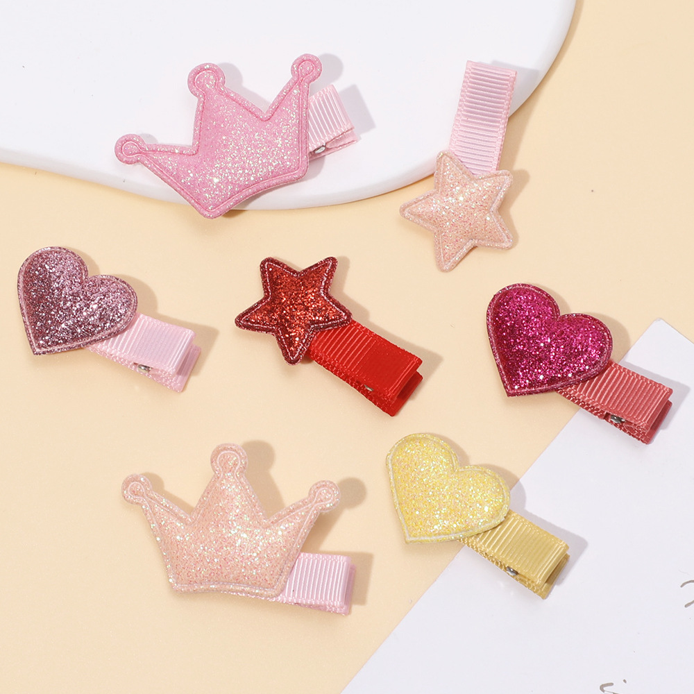 Cross-border new children's hair accessories European and American Baby cute little star hairpin girls' side clip three-piece set Wholesale_voghion.com