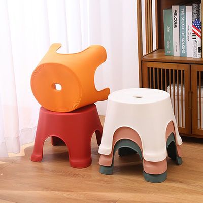 Wooden bench Plastic Children&#39;s stool household Low stool adult thickening Shoe changing stool a living room tea table Solid Shoes stool