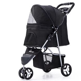 Lightweight Folding Pet Cart Cats and Dogs Going Out Cart Tricycle Pet Cart Dog Going Out Cart Supplies