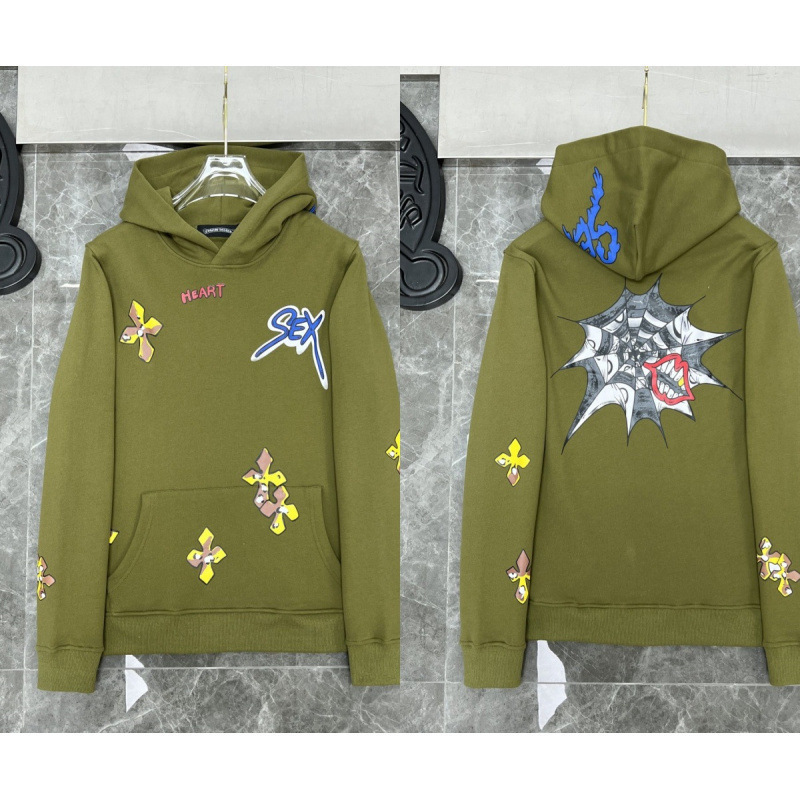 Chrome Heart Hoodie 克罗伈十字架连帽卫衣跨境宽松男女拉链帽衫|undefined