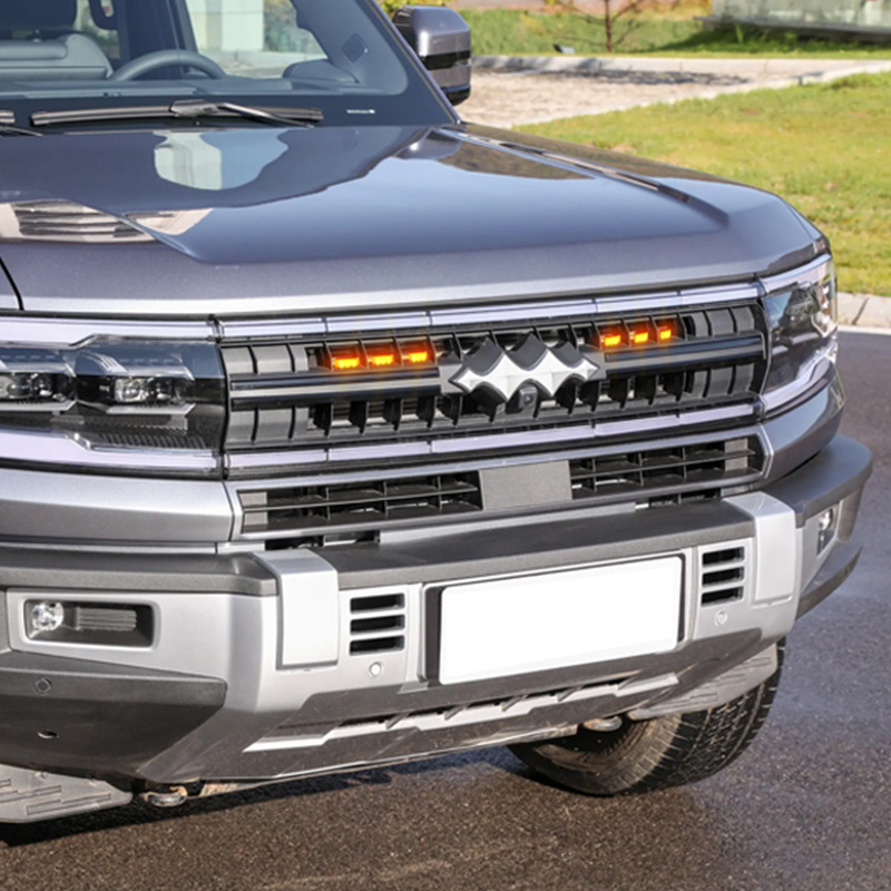 Ecuación aplicable leopardo 5 luz neta media pequeña luz amarilla luz de circulación diurna parachoques delantero luz decorativa ecuación leopardo 5 piezas de modificación