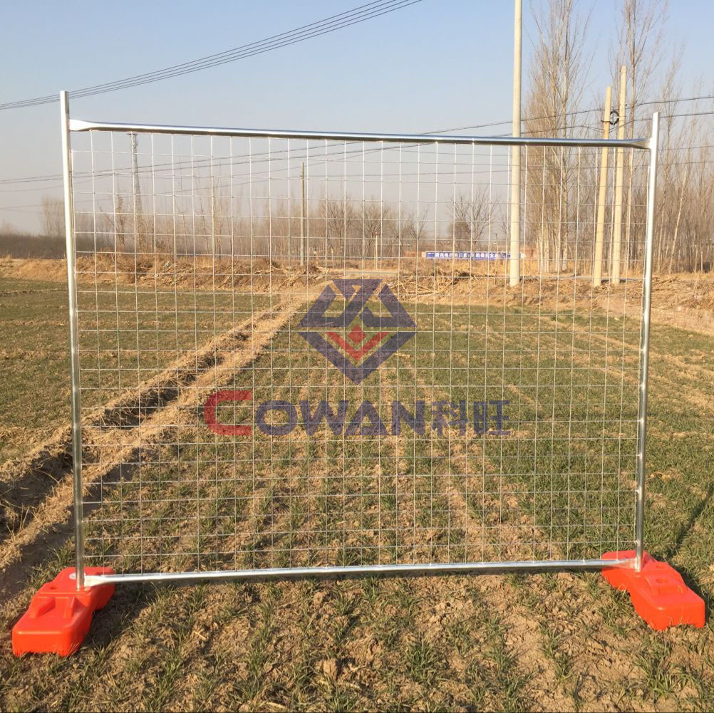 Exportación a Australia barandilla temporal construcción de carreteras valla de aislamiento base de plástico de hormigón valla temporal