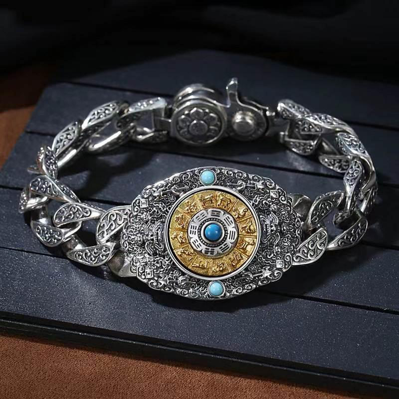 Men's Trendy Chinese Style Retro Couple Bracelet with Nine Palace and Bagua Design, Direct from Manufacturer Men's Trendy Chinese Style Retro Couple Bracelet with Nine Palace and Bagua Design, Direct from Manufacturer
