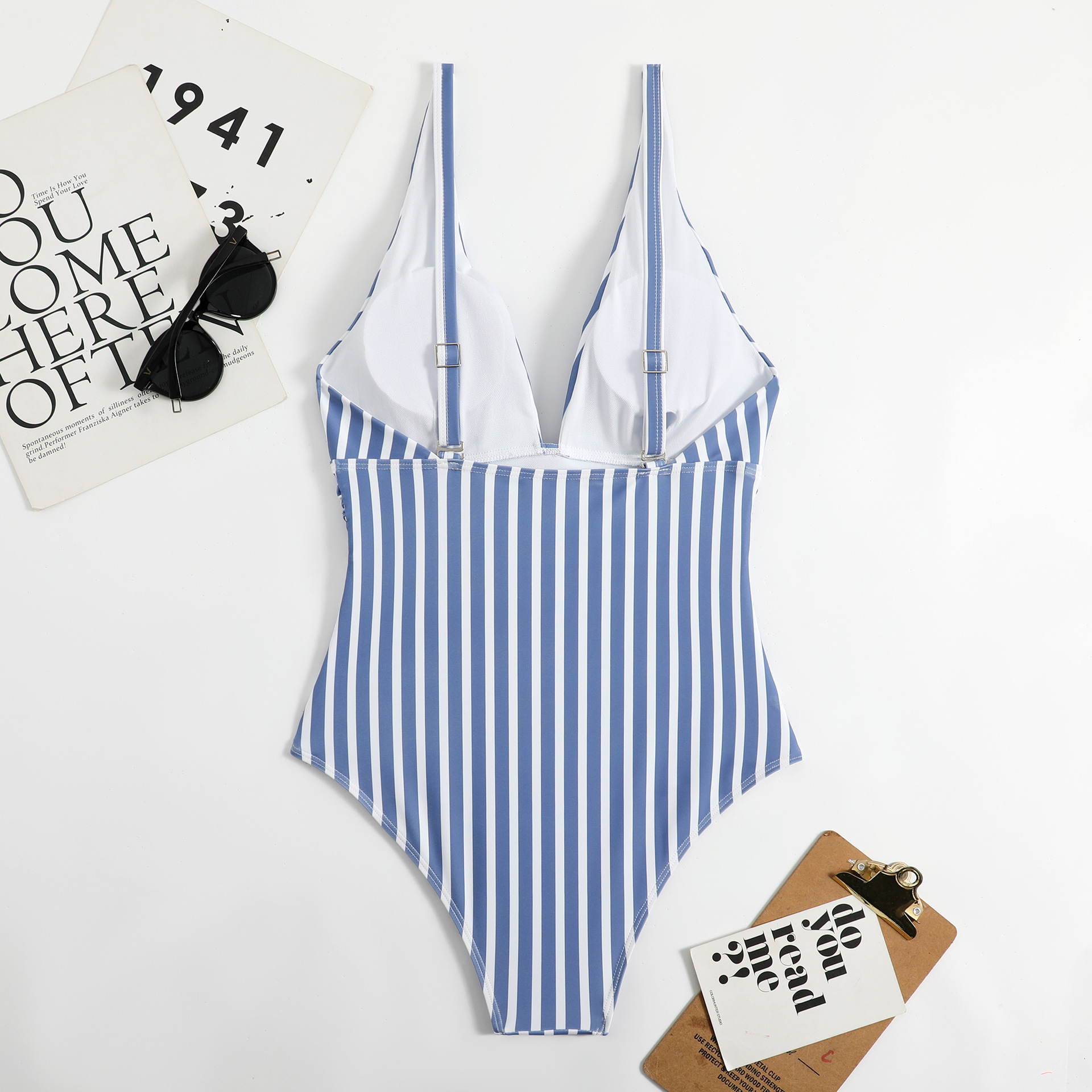 Women's Sexy Stripe 1 Piece One Piece Swimwear display picture 4