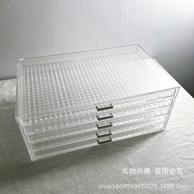 Huazi Villa storage box nail drill: Dırnaq bəzəkləri - five-layers-metal-handle-optional-plaid-message-customer-service