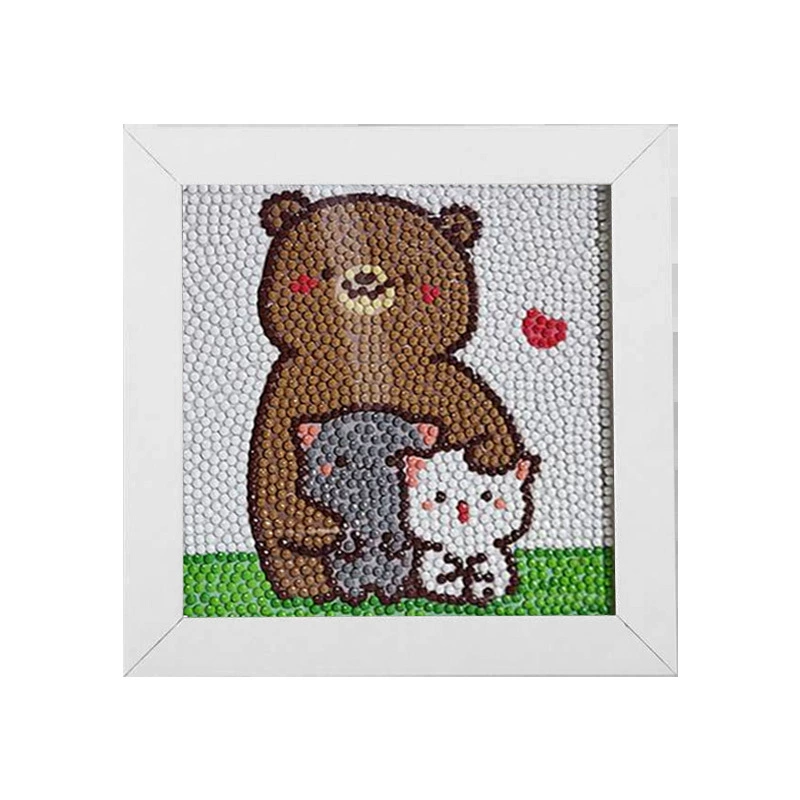 5D алмазная мозаика Cinnamoroll, в рамке 15×15 см для детей, набор DIY, в OPP-пакете