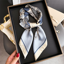 优雅物语花卉印花丝巾方巾高级感披肩防晒系脖小方巾头巾女士围巾