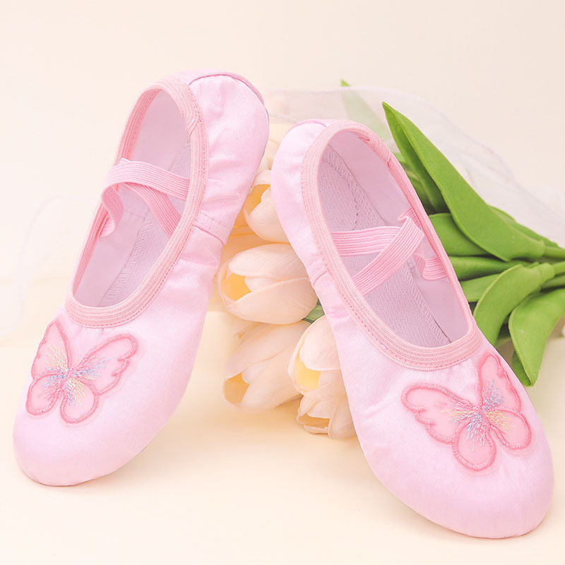 Zapatos de baile para niños, ejercicios de suela suave para niñas, baile, garras de gato, danza china, ballet para niñas, yoga corporal