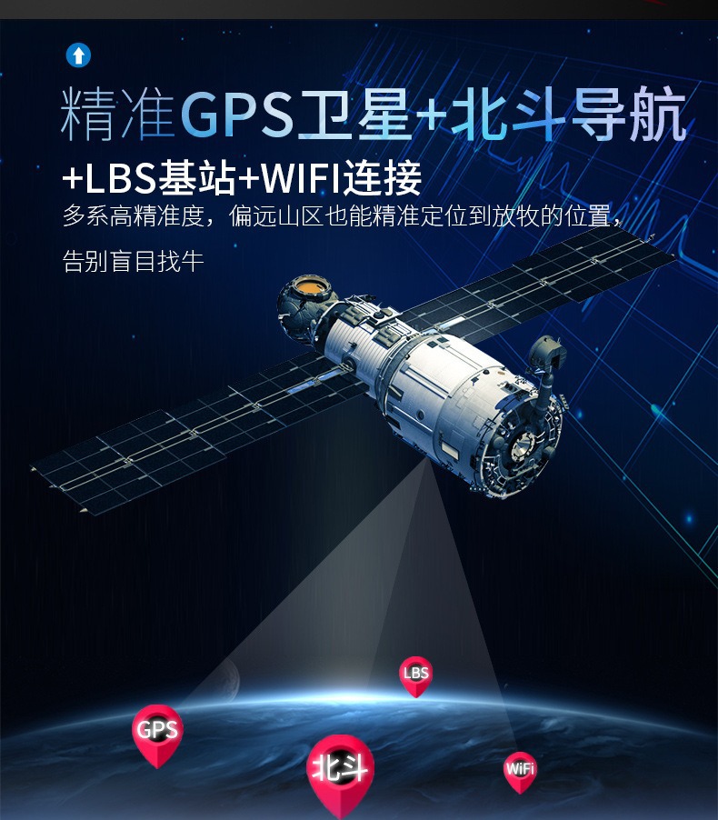 Cross-Border Gps Tracker for Cattle and Sheep, Mountain Grazing Tracker, Anti-Lost and Anti-Theft Satellite Positioning for Cattle, Horses, and Animals