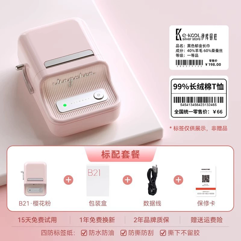 Label Printer NIIMBOT B21, Portable Thermal Price & Date Coder for Food Packaging, 0.6 kg