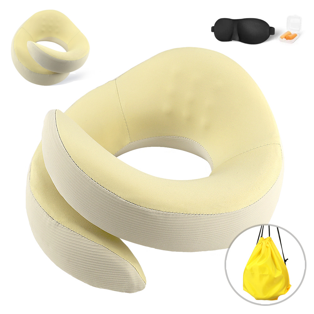 Nuevas almohadas transfronterizas en forma de U protegen la columna cervical almohada en forma de U almohada de memoria de algodón de rebote lento almohada en forma de U portátil fácil de almacenar almohada en forma de U image 6