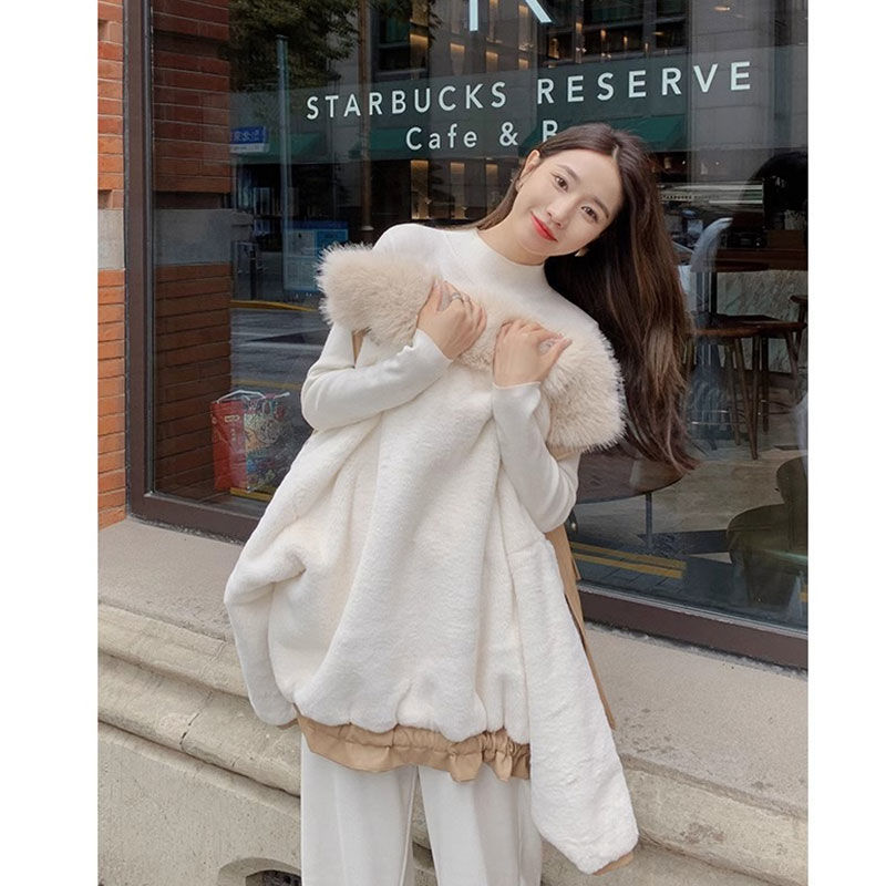 Women's Winter Short Pu Leather Jacket with Large Fur Collar, 2026 New Style, Petite, Fleece-Lined, Thickened Leather Motorcycle Jacket