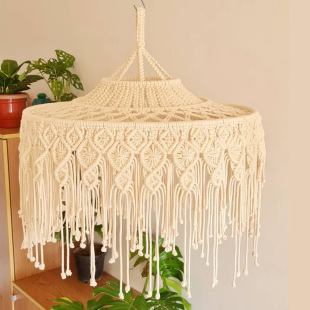 Homestay Decorative Lampshade Tapestry Large Hand-woven Home Chandelier Decoration Bohemian Lighting Foreign Trade