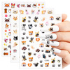 new pattern lovely Cartoon pet Nail enhancement Sticker Foolish and foolish Husky Corgi Sweet Kitty nail Decorative stickers