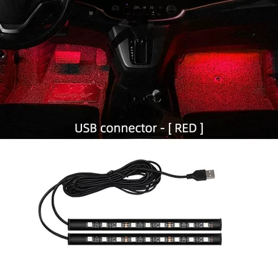 foot nest light car interior – Other lights - one-to-two-18-lights-usb-plug-red-light