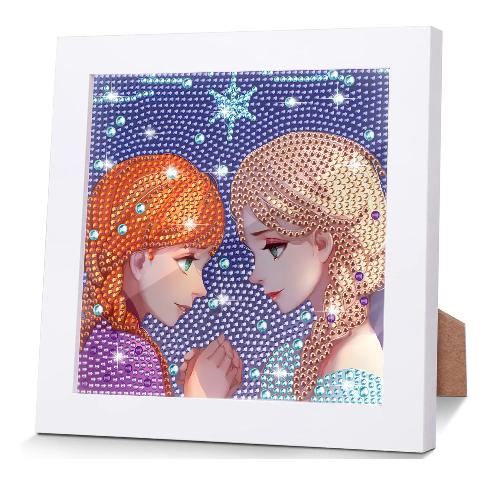 Ice Queen Aisha dibujos animados con marco de diamantes pintura cristal punto diamante diy niños pegatinas hechas a mano juguetes educativos