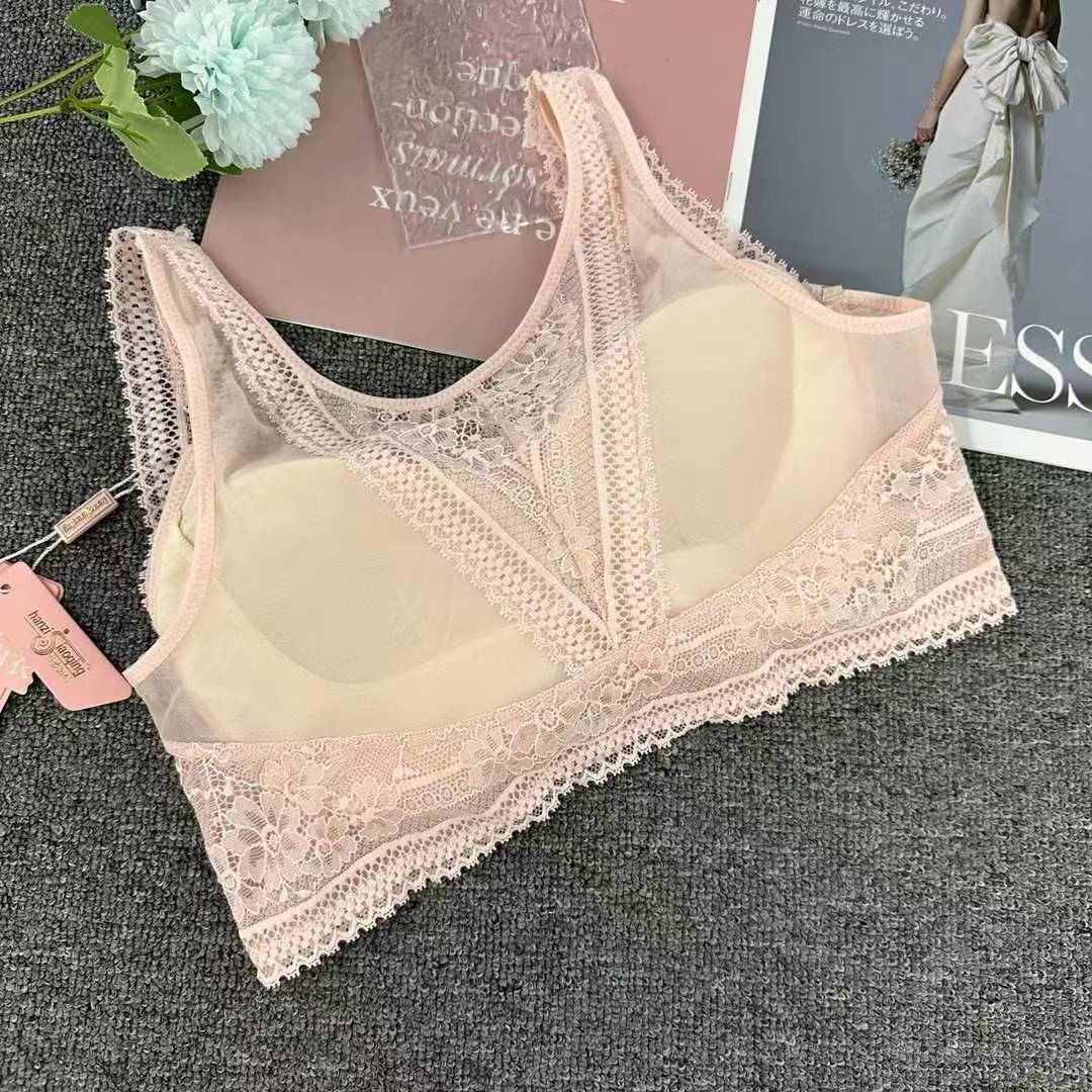 Nueva copa fija de encaje, chaleco de alta calidad, bra de yoga sin anillo de acero, ropa interior deportiva, mujer al por mayor