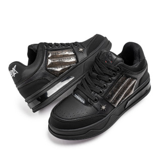 Black National Tide Small Sailboat Thick Bottom Samurai Black Men's and Women's Casual Trendy All-match 2025 Spring New