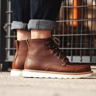 875 genuine leather retro American style workwear boots trendy British ameikaji cowhide Martin boots men's short boots 766