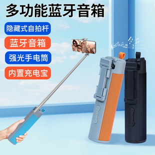 Internet celebrity direct charging treasure wireless Bluetooth selfie stick audio outdoor sports multi-function gift selfie stick audio