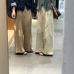 慵懒风百搭阔腿裤女垂感休闲直筒裤宽松高腰遮胯显瘦高级感长裤新