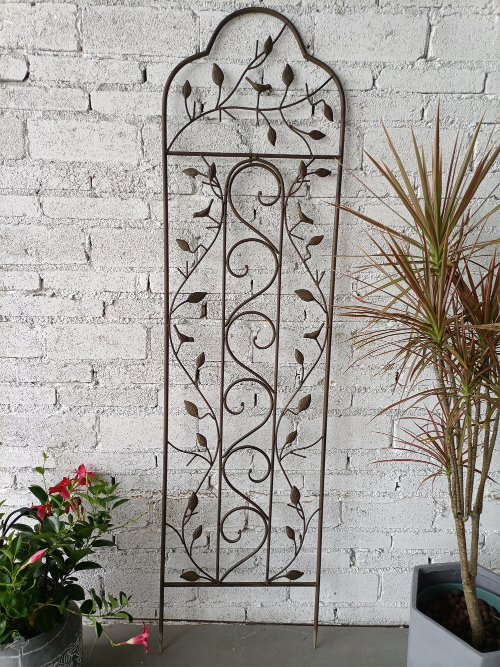 덩굴 플랫 플라워 삽입 녹색 1개