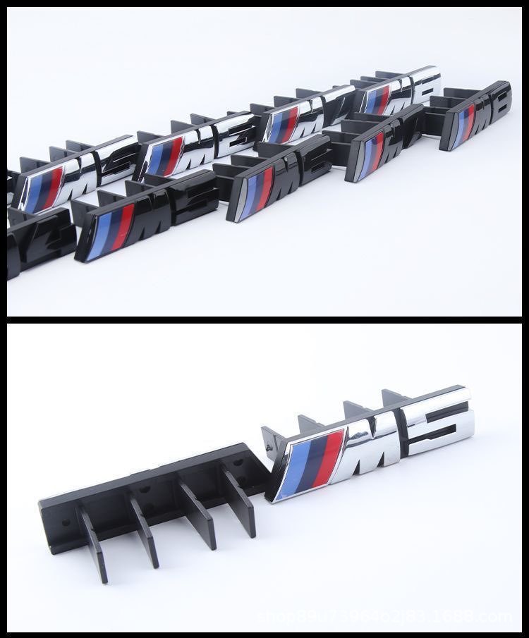 BMW M logo M2 M3 M4 front grille emblem 1 Series 3 Series 5 Series modified M5 car emblem rear emblem front emblem glossy black emblem