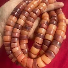 藏式文玩牛骨沁血随行桶珠108珠手串DIY文玩佛珠时尚饰品手链项链