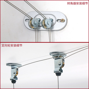 Balcony Hand-Cranked Adjustable Clothes Drying Rack Steel Wire Rope Indoor Clothes Rod Replacement Parts 304 Stainless Steel 3-Leg Dezhou