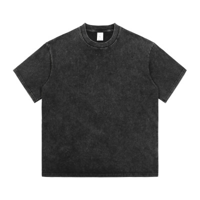 Three three|Heavy 240G32 Retro washing Do the old Short sleeved T-shirt Easy pure cotton man Chaopai