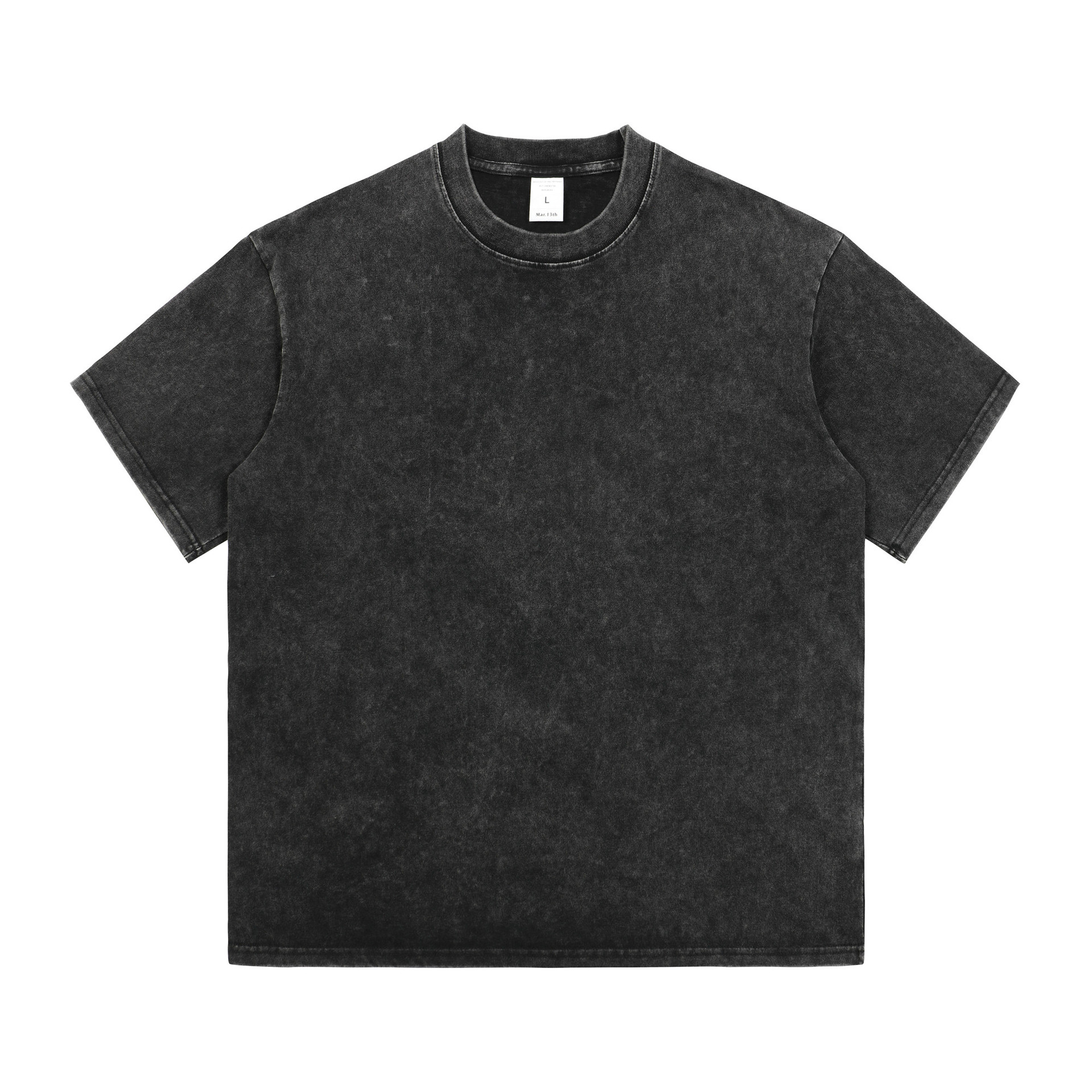 Three three|Heavy 240G32 Retro washing Do the old Short sleeved T-shirt Easy pure cotton man Chaopai