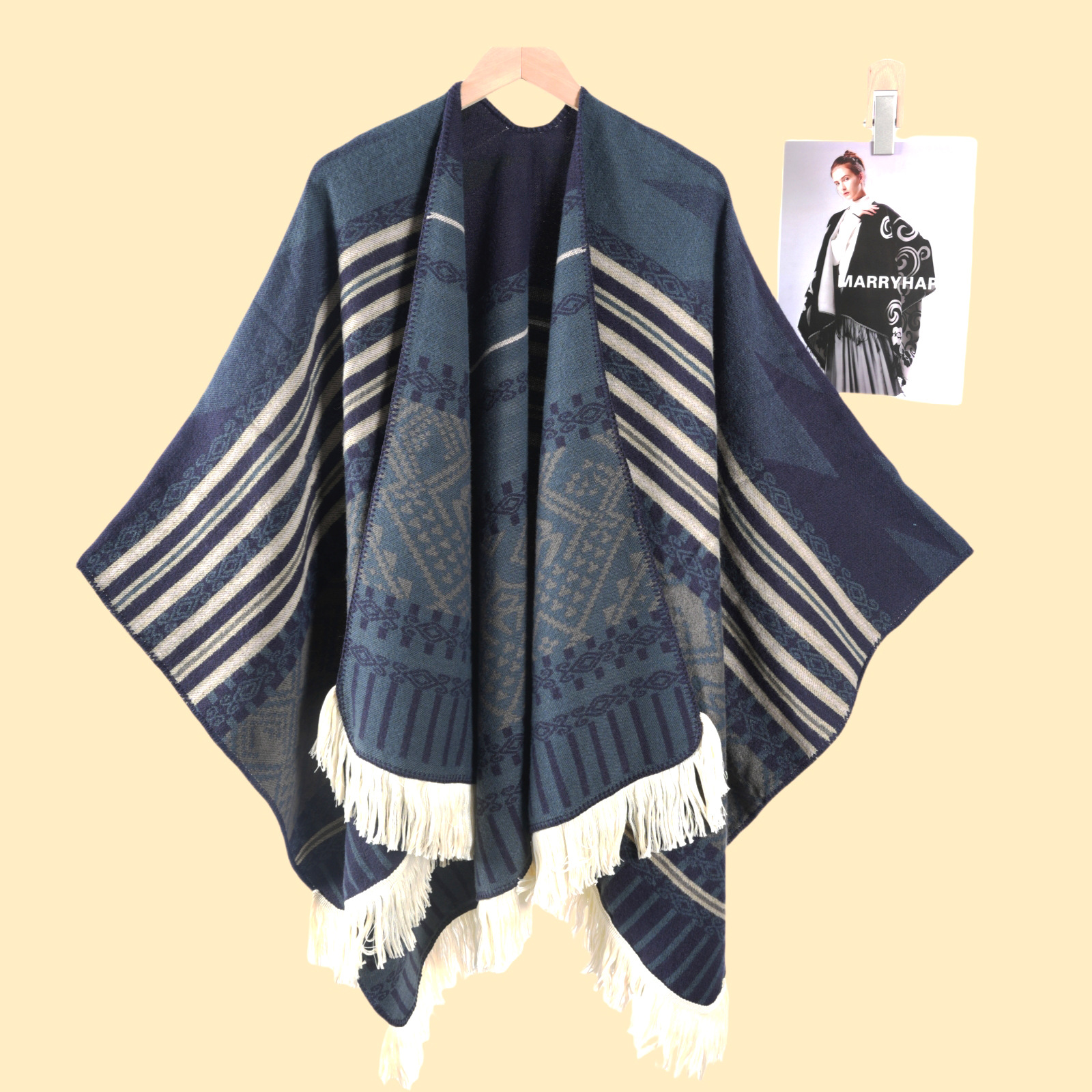 Damas retrógrado estilo nacional de lujo chal de viaje con una capa de capa de viaje del noroeste grande chal de horquilla nuevo