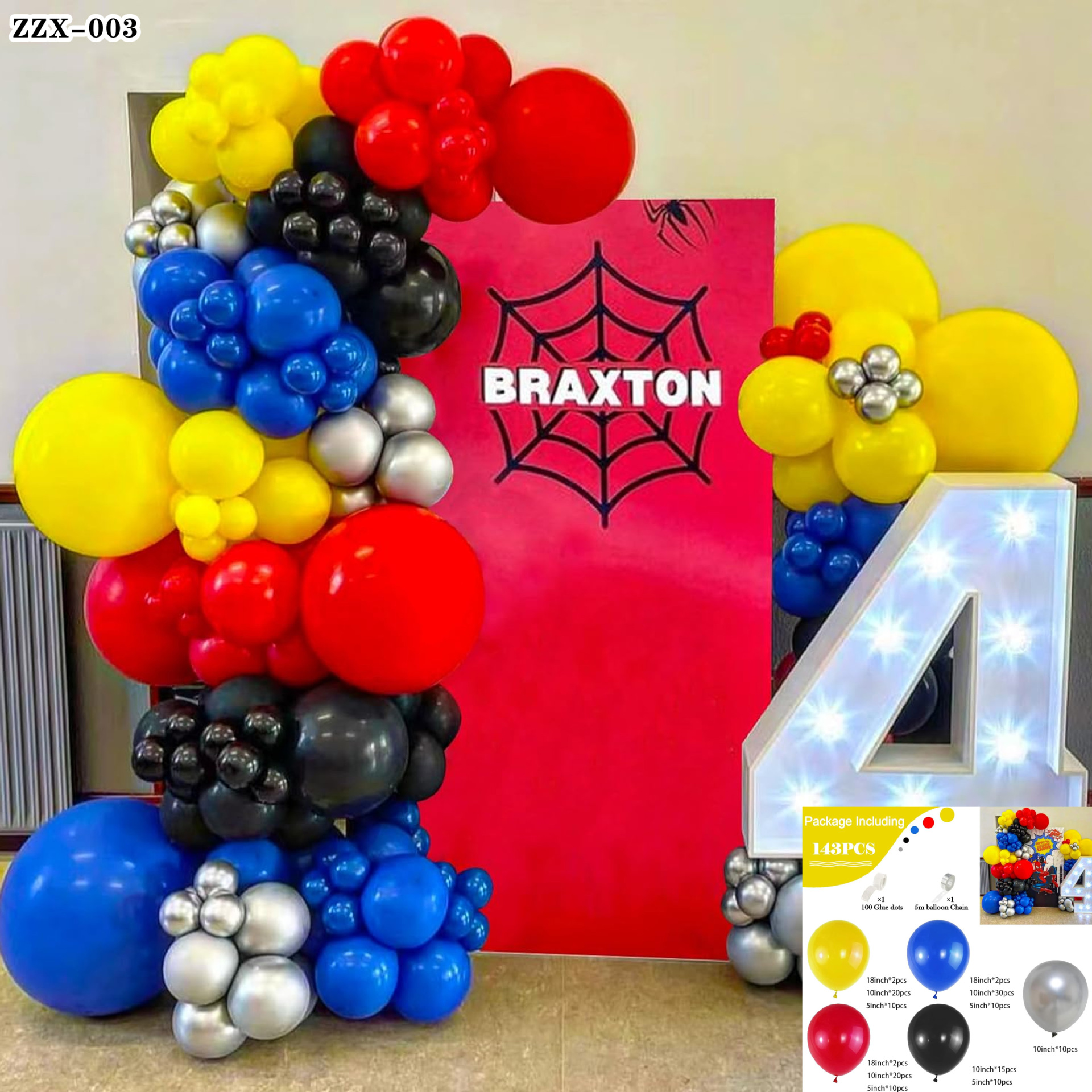 Marvel tema traje de globo Capitán América Iron Man Spider-Man bebé decoración de la fiesta de cumpleaños