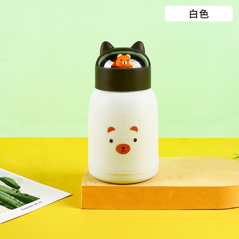 Tazas de agua encantadoras para niños, tazas de vidrio de dibujos animados de doble capa, tazas de agua para estudiantes, tazas de regalo de inauguración, tazas bonitas