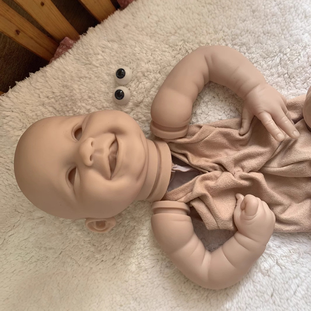 Kit de muñeca reborn 22 pulgadas sonrisa cara realista toque real