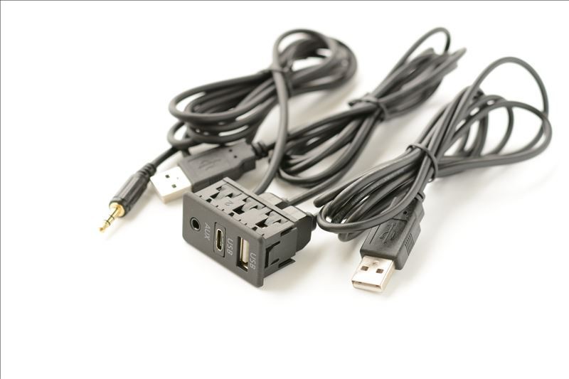 Vehicle Universal Modified Type-C+Aux Seat Dual USB Aux Extension Usb+2Rca Switch Seat