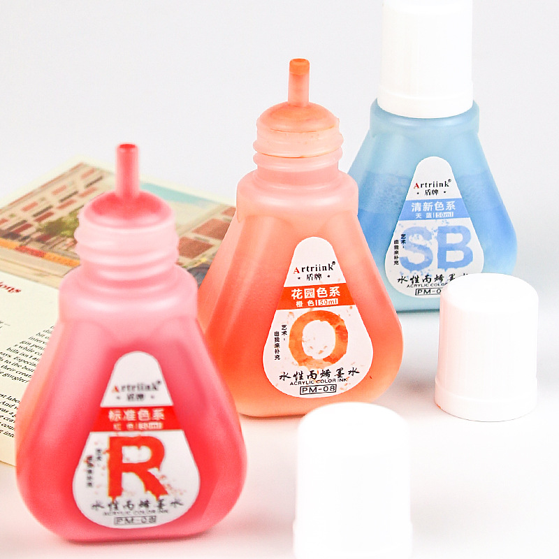 Water-based acrylic pen marker pen ink 50ml supplementary liquid DIY children's graffiti art painting special pen